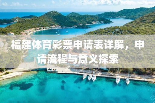 福建体育彩票申请表详解，申请流程与意义探索